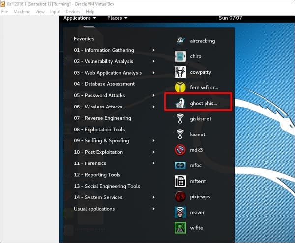 Ghost phisher kali linux как пользоваться